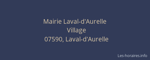 Mairie Laval-d'Aurelle
