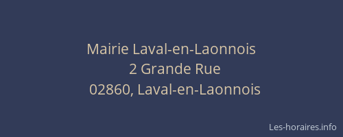 Mairie Laval-en-Laonnois