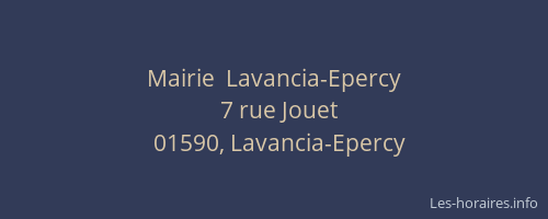 Mairie  Lavancia-Epercy