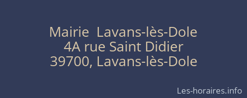 Mairie  Lavans-lès-Dole
