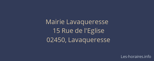 Mairie Lavaqueresse