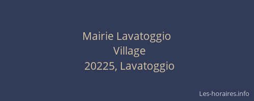 Mairie Lavatoggio