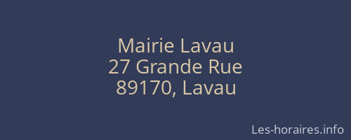 Mairie Lavau