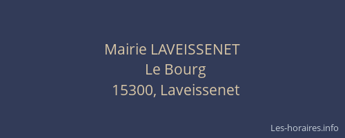 Mairie LAVEISSENET