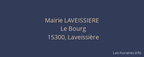 Mairie LAVEISSIERE