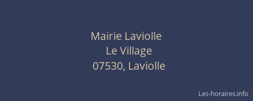 Mairie Laviolle