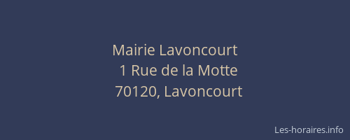 Mairie Lavoncourt