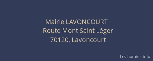 Mairie LAVONCOURT