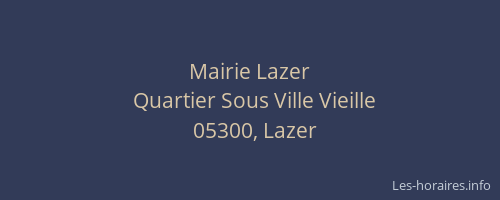 Mairie Lazer