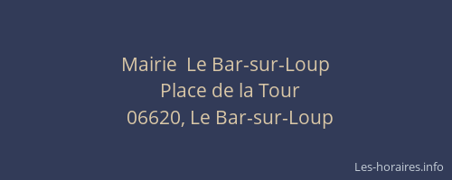 Mairie  Le Bar-sur-Loup