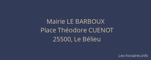 Mairie LE BARBOUX