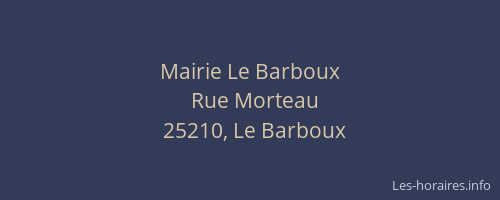 Mairie Le Barboux