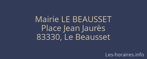 Mairie LE BEAUSSET