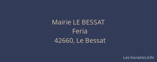 Mairie LE BESSAT
