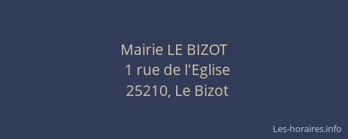Mairie LE BIZOT
