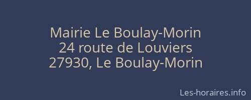 Mairie Le Boulay-Morin