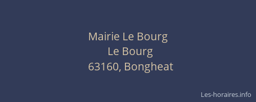 Mairie Le Bourg