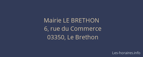 Mairie LE BRETHON
