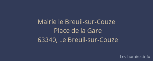 Mairie le Breuil-sur-Couze