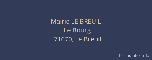 Mairie LE BREUIL