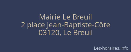 Mairie Le Breuil