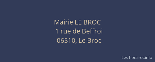 Mairie LE BROC