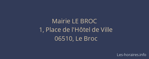 Mairie LE BROC