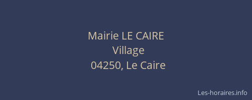 Mairie LE CAIRE