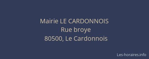 Mairie LE CARDONNOIS