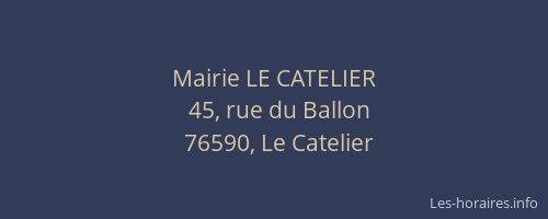 Mairie LE CATELIER
