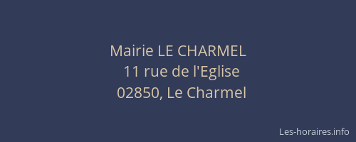 Mairie LE CHARMEL