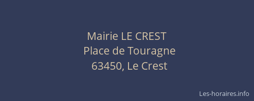 Mairie LE CREST