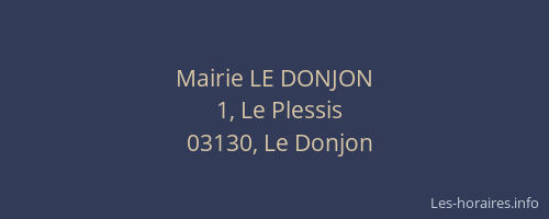Mairie LE DONJON