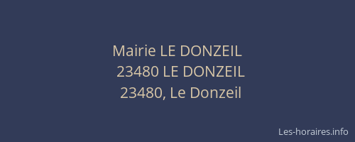 Mairie LE DONZEIL