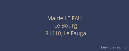 Mairie LE FAU