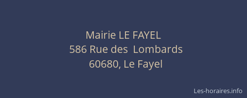 Mairie LE FAYEL
