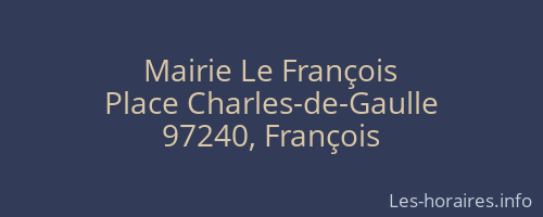 Mairie Le François