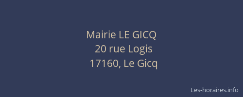 Mairie LE GICQ
