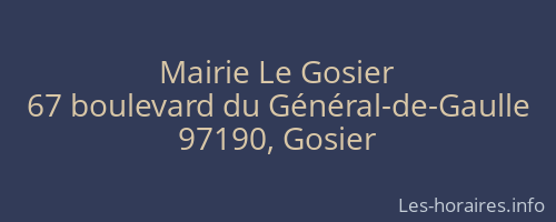Mairie Le Gosier