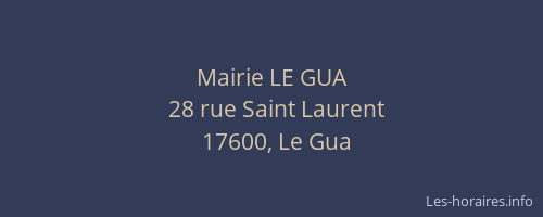 Mairie LE GUA
