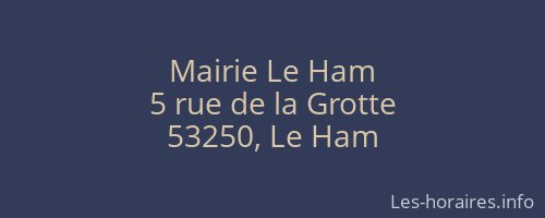 Mairie Le Ham