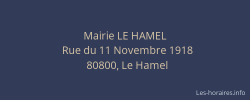 Mairie LE HAMEL