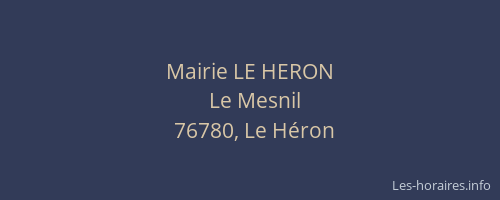 Mairie LE HERON