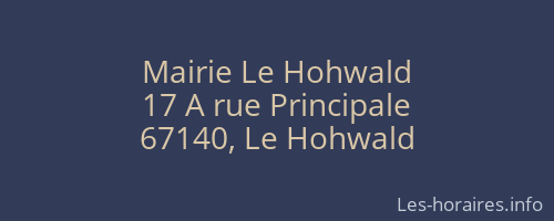 Mairie Le Hohwald