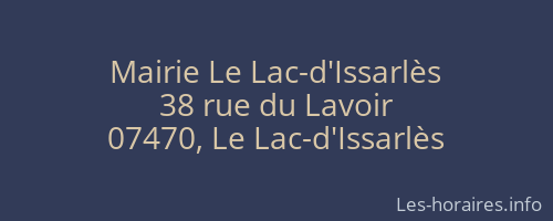 Mairie Le Lac-d'Issarlès