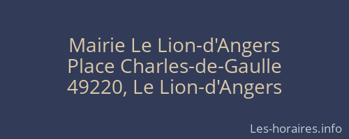 Mairie Le Lion-d'Angers