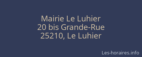 Mairie Le Luhier
