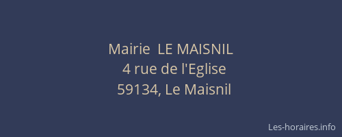 Mairie  LE MAISNIL
