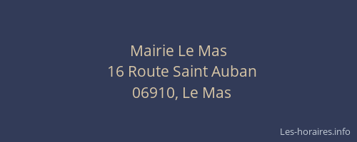 Mairie Le Mas