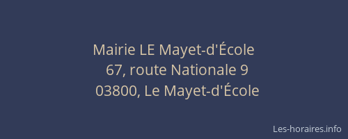 Mairie LE Mayet-d'École